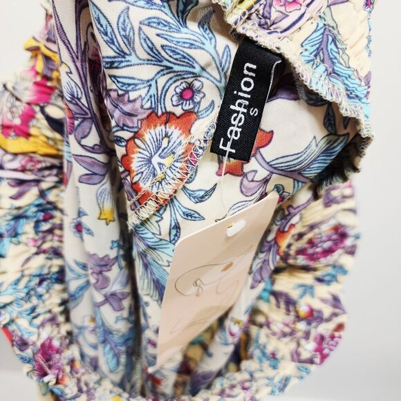 Floral Bohemian Womens Maxi Skirt pants With Elastic Waist Size S - Picture 2 of 10